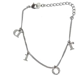 Christian Dior-Christian Dior Stone Bracelet Silver Auth yk11456-Silvery