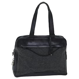 Prada-PRADA Hand Bag Wool Gray Auth bs13323-Grey