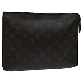 Louis Vuitton-Toilette Poche Louis Vuitton Monogram 26 Bolsa M47542 LV Auth 70085-Monograma