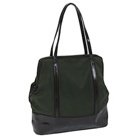 Prada-PRADA Hand Bag Nylon Khaki Auth bs13301-Khaki