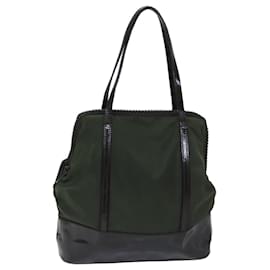 Prada-PRADA Hand Bag Nylon Khaki Auth bs13301-Khaki
