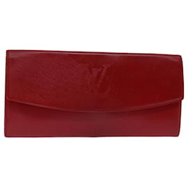 Louis Vuitton-LOUIS VUITTON Mycenae Clutch Bag Couro Vermelho M63957 LV Auth bs13222-Vermelho