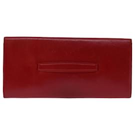 Louis Vuitton-LOUIS VUITTON Mycenae Clutch Bag Couro Vermelho M63957 LV Auth bs13222-Vermelho