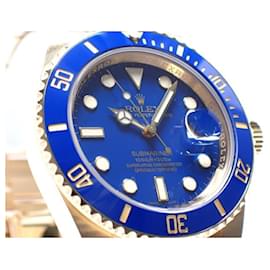 Rolex-ROLEX Submariner fecha azul 18KYG 116618Serie LB V para hombre-Dorado