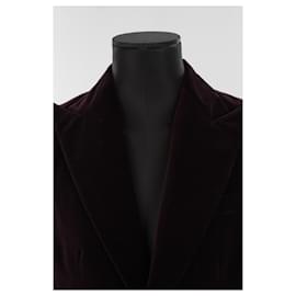 Ralph Lauren-Velvet blazer-Dark red