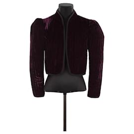 Manoush-Purple velvet jacket-Purple