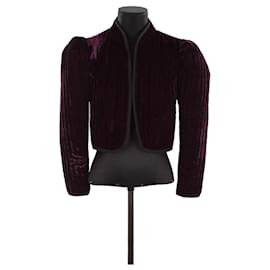 Manoush-Veste en velours violet-Violet