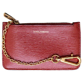 Dolce & Gabbana-Portefeuille Dolce & Gabbana avec porte-clés-Rouge,Autre
