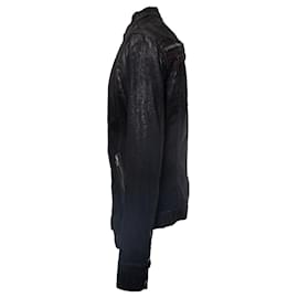Autre Marque-l.g.b., Waxed zipper jacket in black-Black