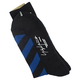 Yohji Yamamoto-Yohji Yamamato, striped socks-Black,Blue