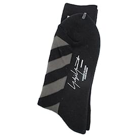 Yohji Yamamoto-Yohji Yamamato, striped socks-Black,Grey