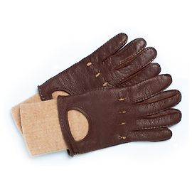 Carolina Herrera, Lederhandschuhe Braun
