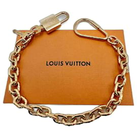 Louis Vuitton-Porte-clés chaîne avec mousqueton LOUIS VUITTON-Doré