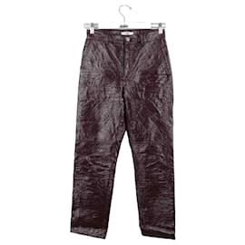 Roseanna-Pantalones ajustados de algodón-Burdeos