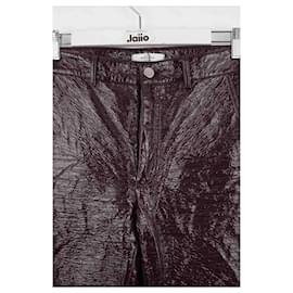 Roseanna-Pantalones ajustados de algodón-Burdeos