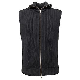 Maison Martin Margiela Maison Margiela – Strickpulloverweste mit Reißverschluss Schwarz