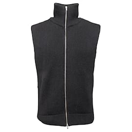 Maison Martin Margiela-Maison Margiela Gilet pull en tricot zippé-Noir