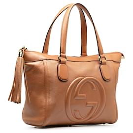 Gucci-Brown Gucci Small Soho Working Satchel-Brown