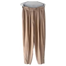 Emporio Armani-Pantalones plisados de seda Giorgio Armani-Roja