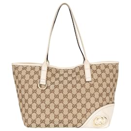 Gucci-Gucci GG Monogram Shopper Bag-Beige