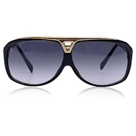 Louis Vuitton-Black Gold Evidence Aviator Z0350E 66/7 Sunglasses-Black