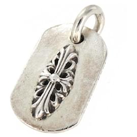 Chrome Hearts-Silver Floral Cross Dog Tag-Other