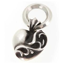 Chrome Hearts-Silver Vine Heart Necklace Charm-Other