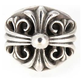 Chrome Hearts-Chrome Hearts Silver Floral Cross Ring Metal Ring in Good condition-Other