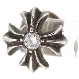 Chrome Hearts-Chrome Hearts Diamant-Kreuz-Ohrstecker aus Metall in ausgezeichnetem Zustand-Andere