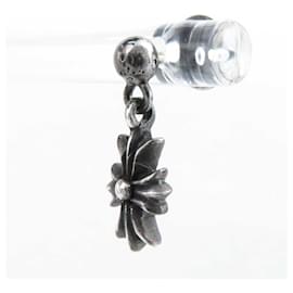 Chrome Hearts-Boucles d'oreilles pendantes en métal avec petite croix argentée Chrome Hearts 0.0 en bon état-Autre