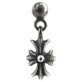 Chrome Hearts Tiny Silver Cross Drop Earring Metal Earrings 0.0 in Good condition Other