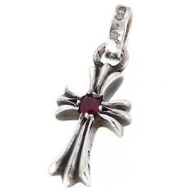 Chrome Hearts-Chrome Hearts  Baby Fat Ruby Cross Pendant Metal Pendant 0.0 in Excellent condition-Other