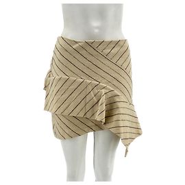 Isabel Marant Röcke T.FR 38 Leinen Beige