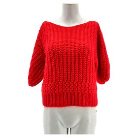 SéZane SEZANE Strickpullover T.Internationale S-Wolle Rot