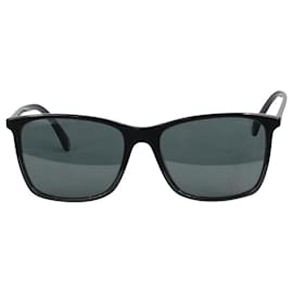 Chanel-Óculos de sol pretos com armação quadrada-Preto