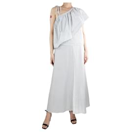 Rosie Assoulin-White pinstripe top and skirt set - size UK 12-White
