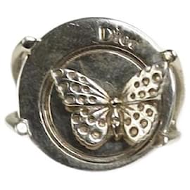 Christian Dior-Silver butterfly ring-Silvery