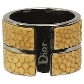 Christian Dior-Silver snakeskin ring-Silvery