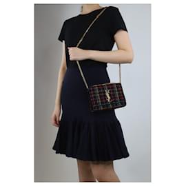 Saint Laurent-Black tweed 2020 Kate small chain bag-Black