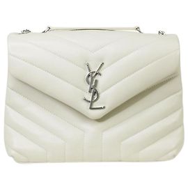 Saint Laurent Loulou Branco 2020 bolsa transversal pequena puffer Branco