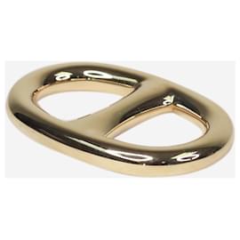 Hermès-Gold D'Ancre scarf ring-Golden