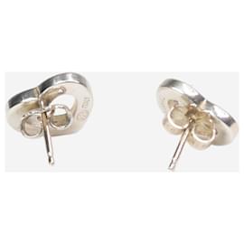 Tiffany & Co-Silver sterling silver heart earrings-Silvery