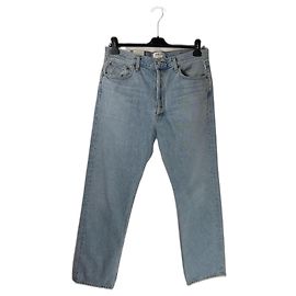 Autre Marque Agolde Vaqueros rectos de talle alto Soundwave azules años 90 Azul
