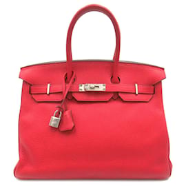 Hermès-Hermes rojo Togo Birkin 35-Roja