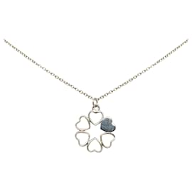 Tiffany & Co-Tiffany Silber Halskette mit Herz-Krone-Anhänger-Silber