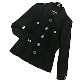 Chanel-Nueva chaqueta de tweed negra de París / Cuba.-Negro