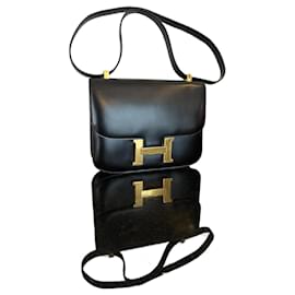 Hermès-Costanza 23cm Nero Vintage-Nero