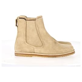 Loewe-Bottines Chelsea Loewe en Daim Beige-Marron,Beige