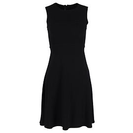 Vestido Joseph sem mangas com ajuste e alargamento em lã preta Preto