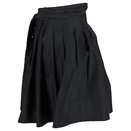 Joseph-Joseph Tie Belt Mini Skirt in Black Polyester-Black